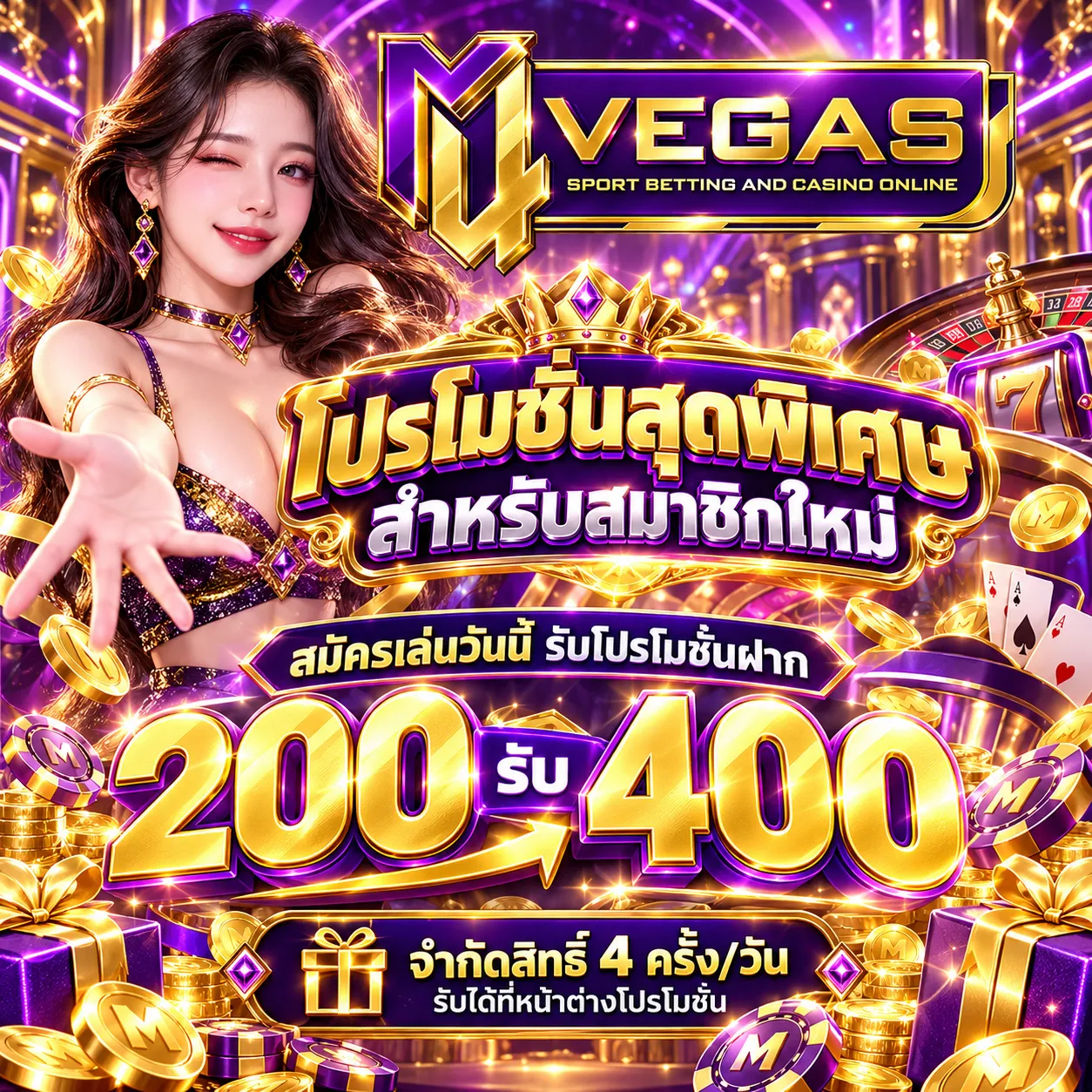 M4VEGAS เครดิตฟรีสมาชิกใหม่